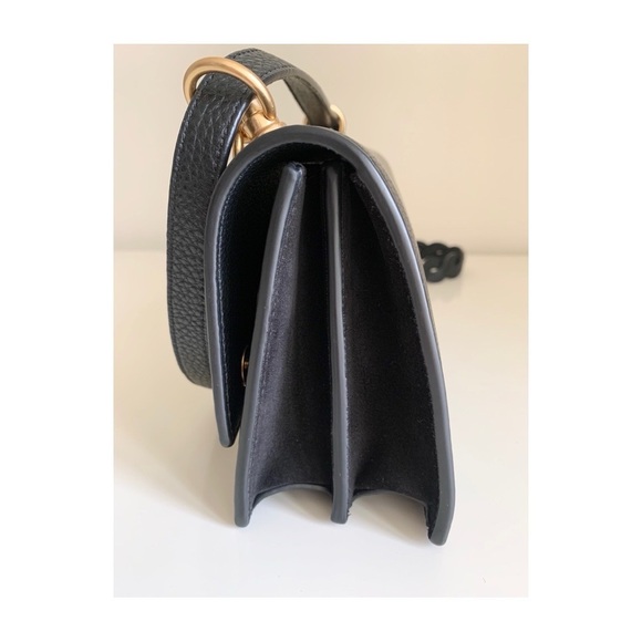 Tory Burch Small Miller Leather Flap Shoulder Bag Black - Picture 6 of 10